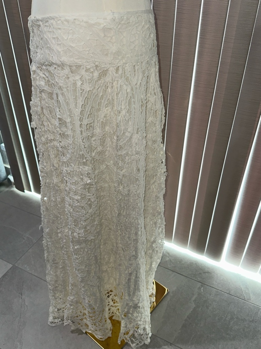 Free People Ivory Crochet Maxi Skirt - Picture 5 of 9